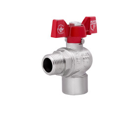 Кран шаровой SD Forte 1/2" ВН для воды угловой (бабочка) SF267W15 Кран шаровой SD Forte 1/2" ВН для воды угловой (бабочка) SF267W15
