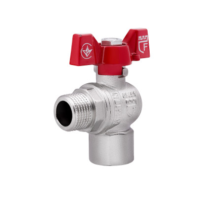 Кран кульовий SD Forte 1/2" ВЗ для води угловой (метелик) SF267W15 Кран кульовий SD Forte 1/2" ВЗ для води угловой (метелик) SF267W15