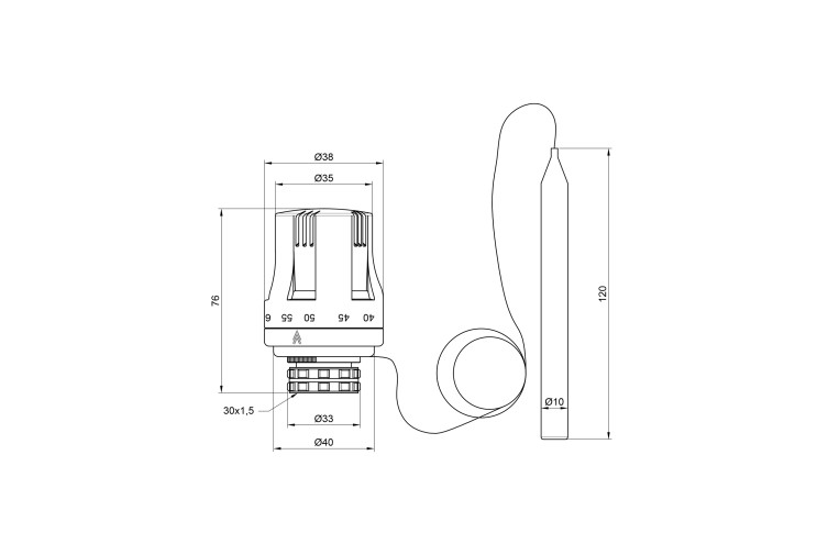 Термоголовка SD Plus 30х1,5 SD355 SD00025606 Термоголовка SD Plus 30х1,5 SD355 SD00025606