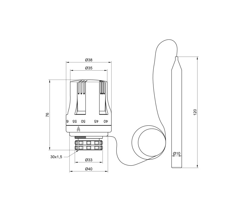 Термоголовка SD Plus 30х1,5 SD355 SD00025606 Термоголовка SD Plus 30х1,5 SD355 SD00025606