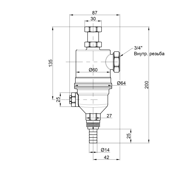 Фильтр с магнитом Icma 3/4" №747 SD00026057 Фильтр с магнитом Icma 3/4" №747 SD00026057
