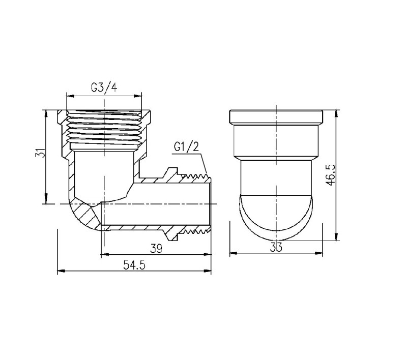 Кутик редукційний SD Forte 3/4"х1/2" ВЗ SF3702015 SD00028898