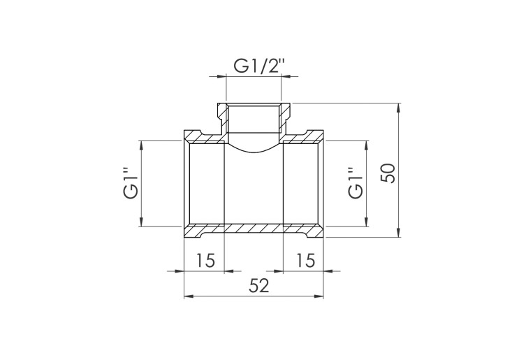 Тройник редукционный SD Forte 1"х1/2"х1" ВВ SF362251525 SD00028899 Тройник редукционный SD Forte 1"х1/2"х1" ВВ SF362251525 SD00028899