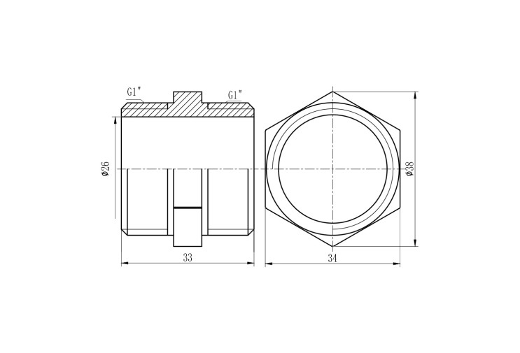 Ниппель усиленный SD Forte 1" SF35825R SD00028901 Ниппель усиленный SD Forte 1" SF35825R SD00028901