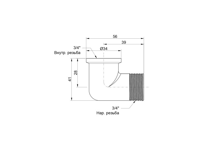 Уголок Icma 3/4" ВН №1201 SD00030429