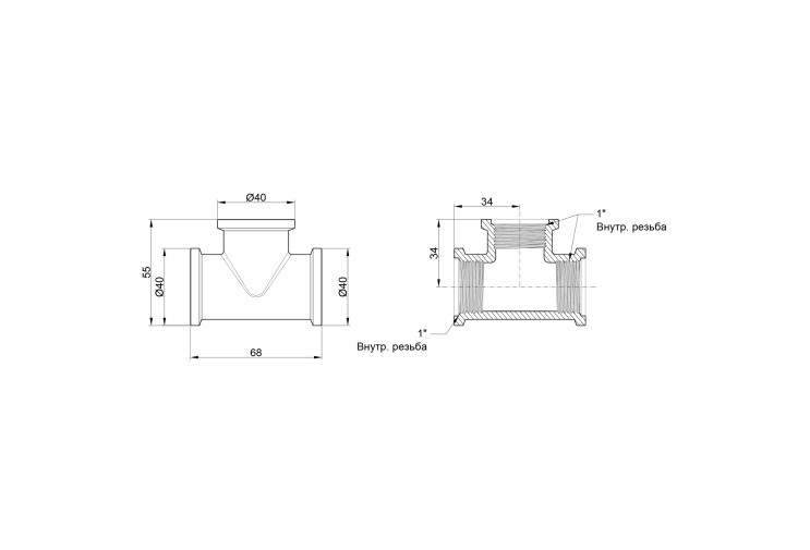 Трійник Icma 1" ВР №1202 SD00030436 Трійник Icma 1" ВР №1202 SD00030436