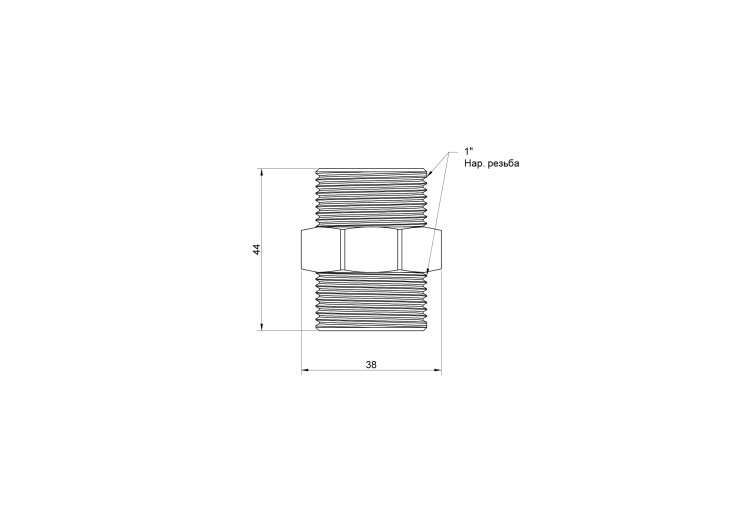 Ніпель Icma 1" ЗР №1210 SD00030446 Ніпель Icma 1" ЗР №1210 SD00030446