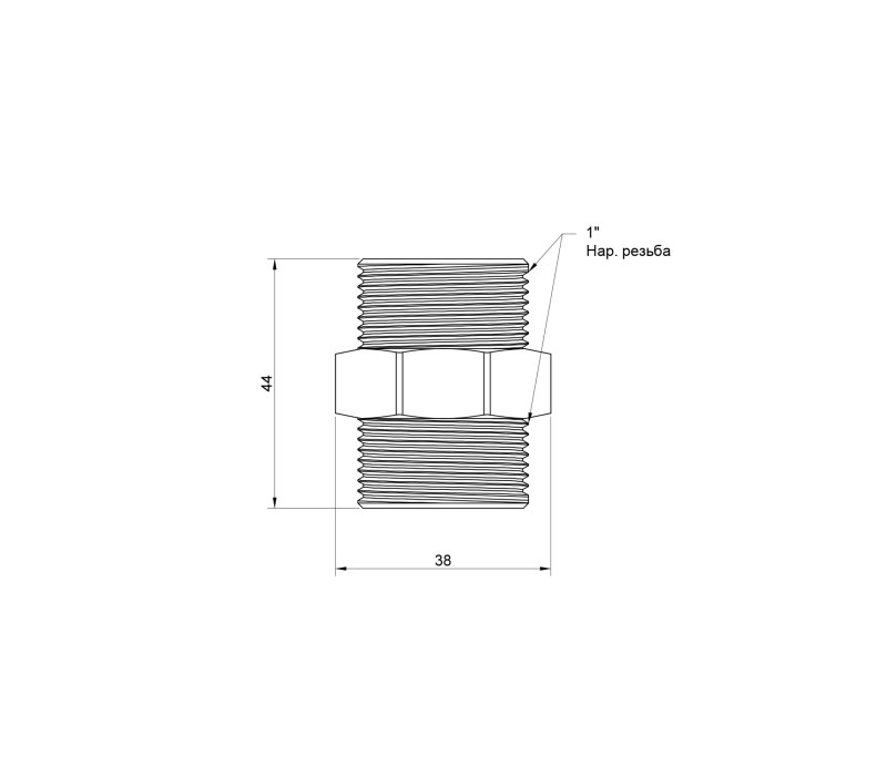 Ніпель Icma 1" ЗР №1210 SD00030446