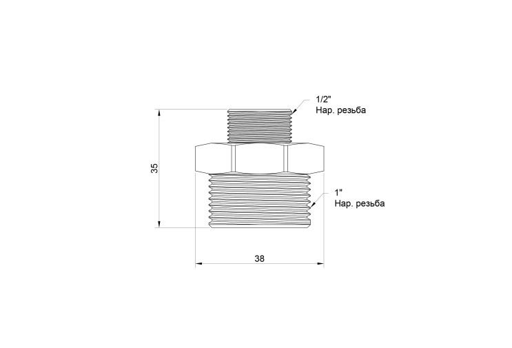 Ниппель Icma 1/2"х1" НР №1211 SD00030452 Ниппель Icma 1/2"х1" НР №1211 SD00030452