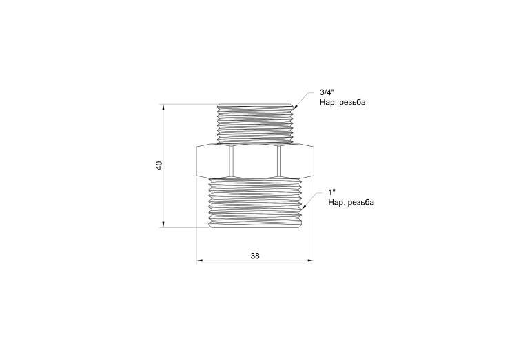 Ниппель Icma 3/4"х1" НР №1211 SD00030453 Ниппель Icma 3/4"х1" НР №1211 SD00030453