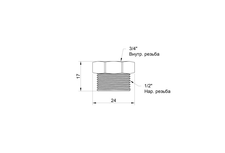 Футорка Icma 1/2"х3/8" НВ №1212 SD00030459 Футорка Icma 1/2"х3/8" НВ №1212 SD00030459