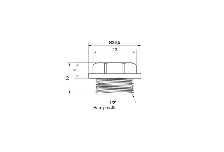 Заглушка Icma 1/2" НР №237 SD00030498 Заглушка Icma 1/2" НР №237 SD00030498