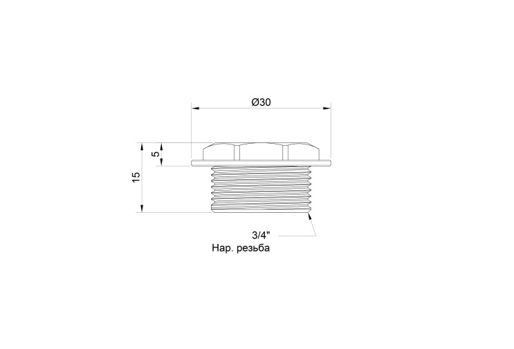 Заглушка Icma 3/4" НР №237 SD00030499 Заглушка Icma 3/4" НР №237 SD00030499