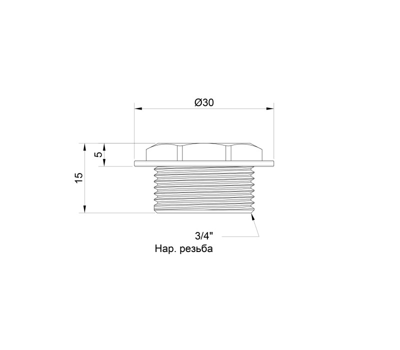 Заглушка Icma 3/4" ЗР №237 SD00030499