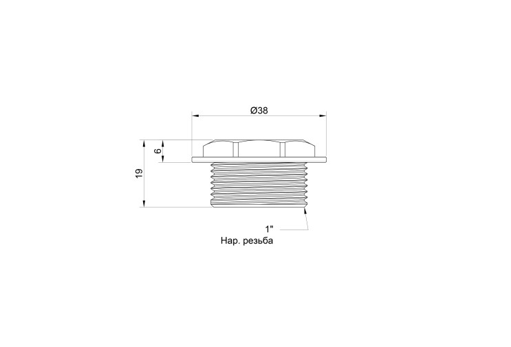 Заглушка Icma 1" НР №237 SD00030500 Заглушка Icma 1" НР №237 SD00030500