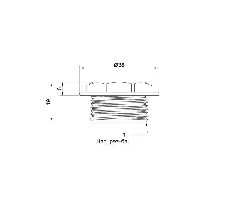 Заглушка Icma 1" ЗР №237 SD00030500