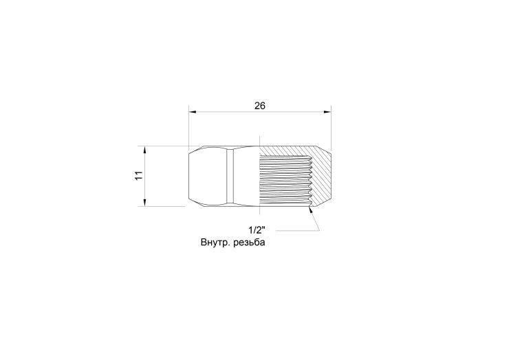 Заглушка Icma 1/2" ВР №201 SD00030502