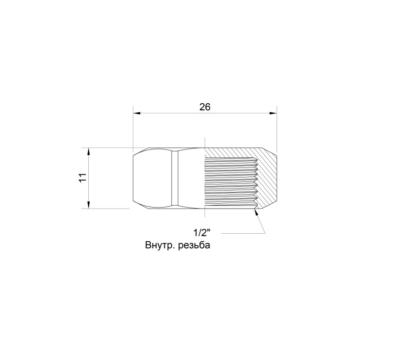 Заглушка Icma 1/2" ВР №201 SD00030502