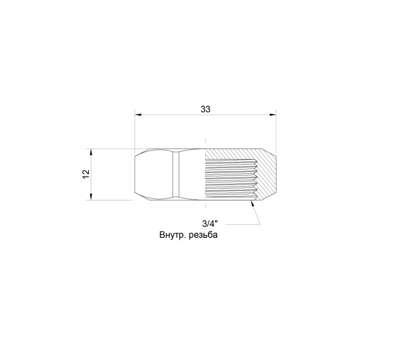 Заглушка Icma 3/4" ВР №201 SD00030503