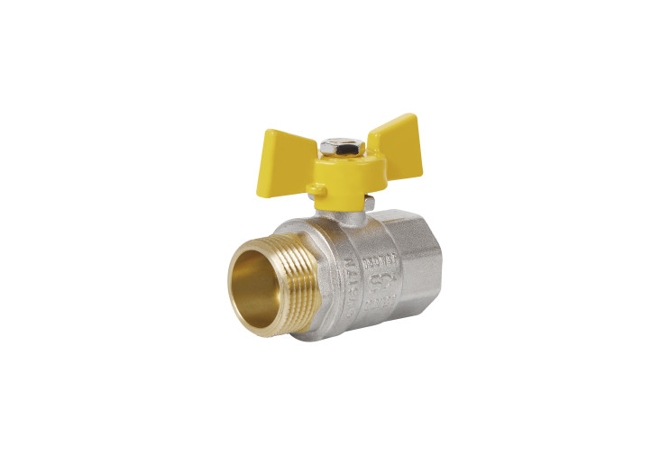 Кран шаровой SD Plus 1" ВН для газа (бабочка) SD607NG25PN40 SD00031225