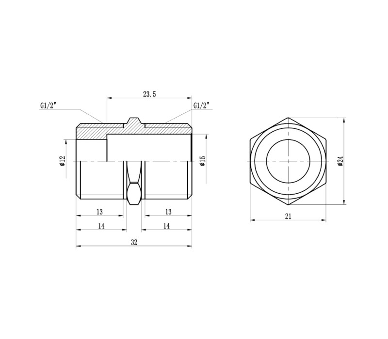 Ніпель подовжений SD Forte 1/2" SF35815L SD00032928 Ніпель подовжений SD Forte 1/2" SF35815L SD00032928