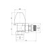 Кран радиаторный SD Plus 1/2" ВН с антипротечкой угловой SD228W15 SD00035550