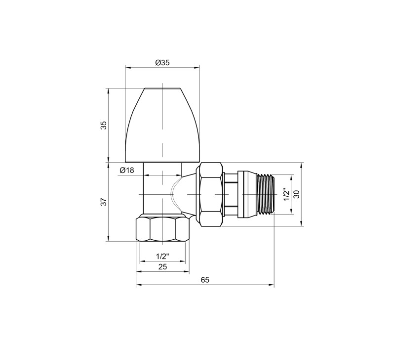 Кран радиаторный SD Plus 1/2" ВН с антипротечкой угловой SD228W15 SD00035550 Кран радиаторный SD Plus 1/2" ВН с антипротечкой угловой SD228W15 SD00035550