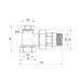 Кран радиаторный SD Plus 1/2" ВН с антипротечкой угловой SD229W15 SD00035551