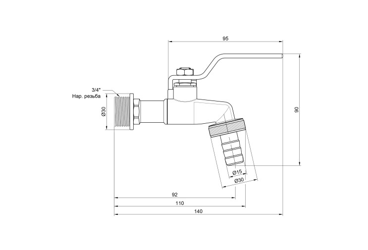 Кран поливочный SD Plus 3/4" SD140W20 SD00035644 Кран поливочный SD Plus 3/4" SD140W20 SD00035644