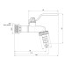 Кран поливочный SD Plus 3/4" SD140W20 SD00035644