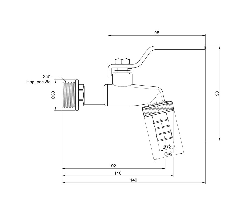 Кран поливочный SD Plus 3/4" SD140W20 SD00035644 Кран поливочный SD Plus 3/4" SD140W20 SD00035644