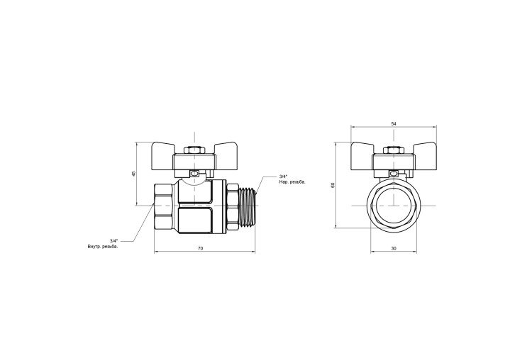Кран шаровой Icma 3/4" прямой №351 SD00036659