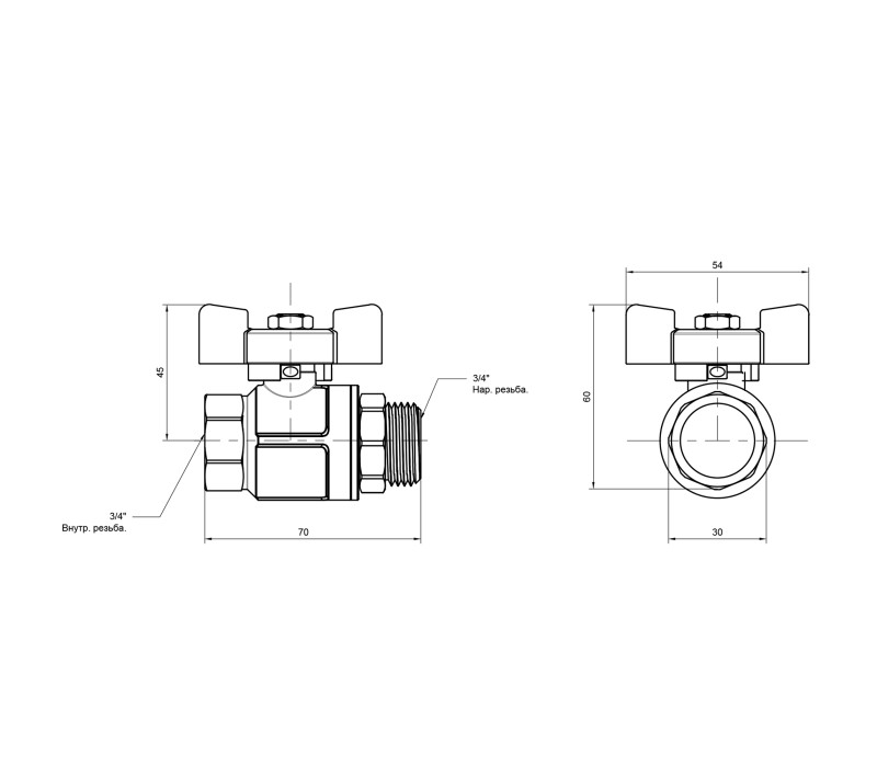 Кран шаровой Icma 3/4" прямой №351 SD00036659 Кран шаровой Icma 3/4" прямой №351 SD00036659