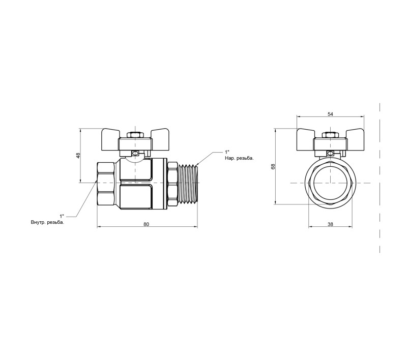 Кран шаровой Icma 1" прямой №351 SD00036660 Кран шаровой Icma 1" прямой №351 SD00036660