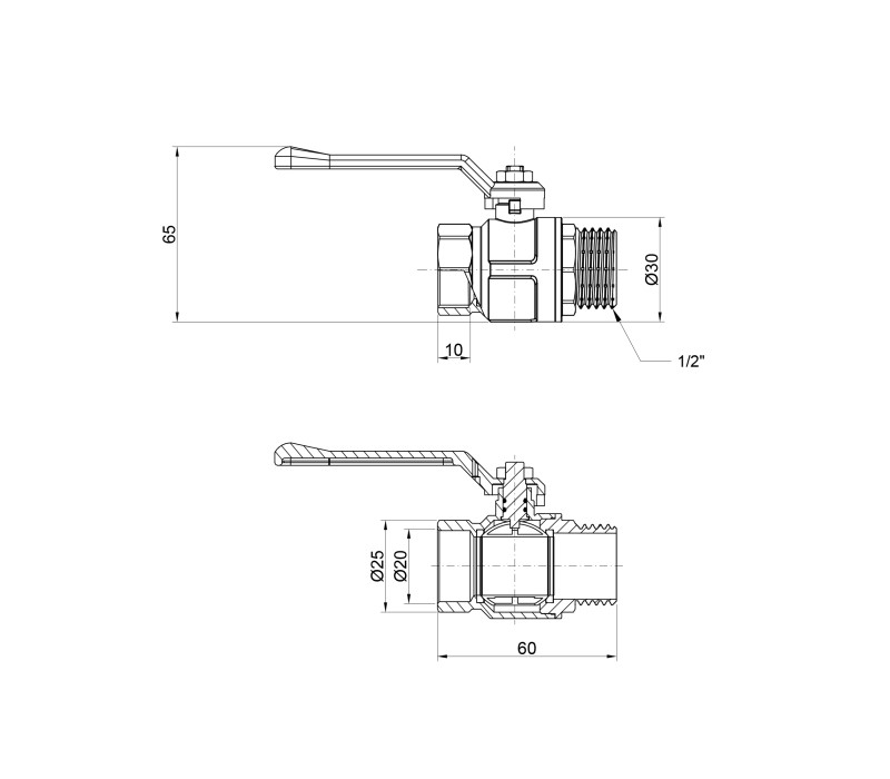 Кран шаровой Icma 1/2" прямой №352 SD00036661 Кран шаровой Icma 1/2" прямой №352 SD00036661