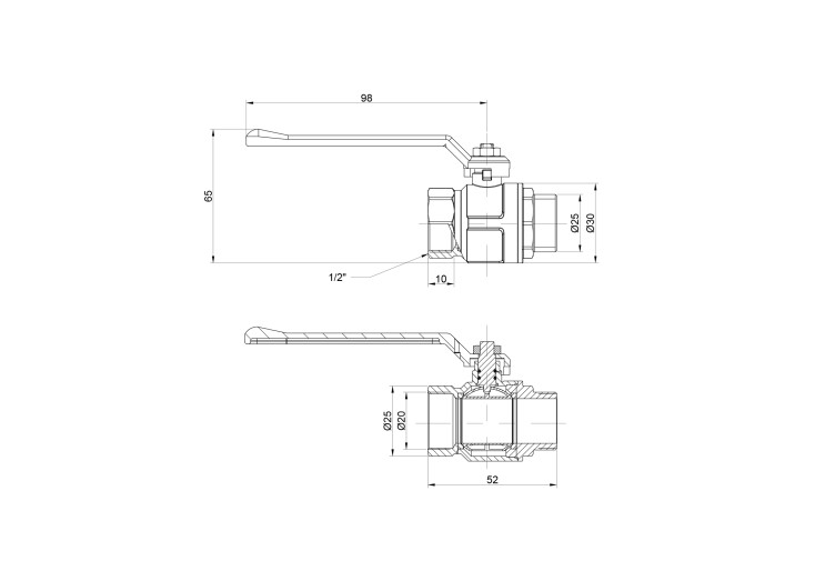 Кран шаровой Icma 1/2" прямой №350 SD00036667 Кран шаровой Icma 1/2" прямой №350 SD00036667