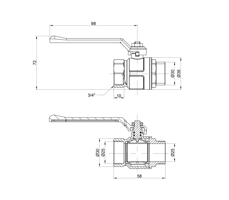 Кран кульовий Icma 3/4" прямий №350 SD00036668 Кран кульовий Icma 3/4" прямий №350 SD00036668