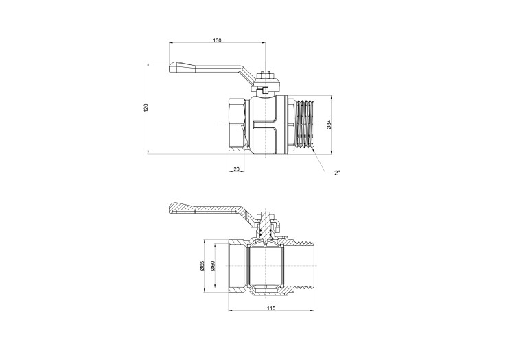 Кран шаровой Icma 2" прямой №352 SD00038121