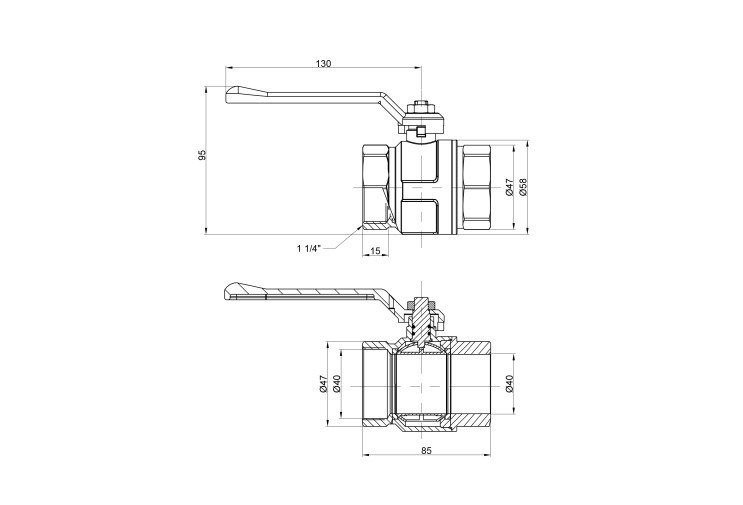 Кран шаровой Icma 1"1/4 прямой №350 SD00038122 Кран шаровой Icma 1"1/4 прямой №350 SD00038122