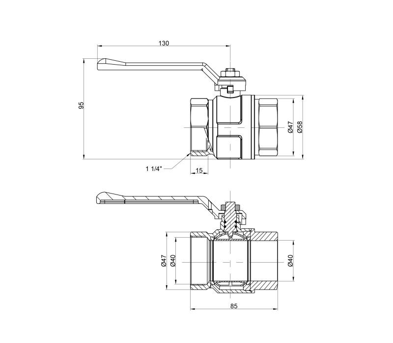 Кран шаровой Icma 1"1/4 прямой №350 SD00038122 Кран шаровой Icma 1"1/4 прямой №350 SD00038122