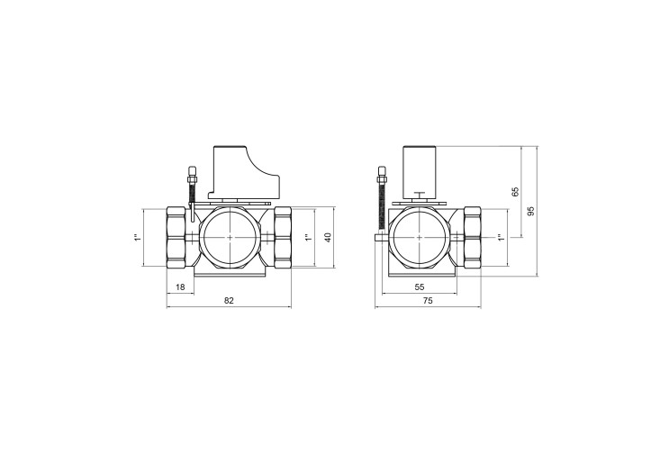 Клапан триходовий SD Forte 1" ВР ручний SF363W25 SD00039026