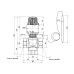 Кран смесительный трехходовой SD Forte 1" М30х1,5 с термоголовкой SF362W25 SD00039030