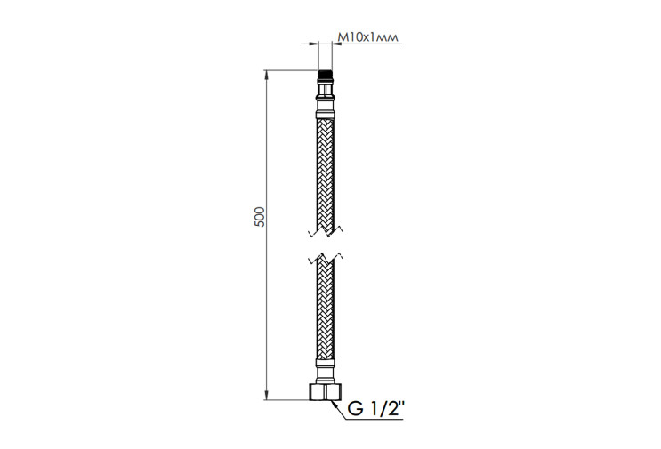 Гибкая подводка для воды SD Forte М10 50 см (пара) SF390W50 SD00039905 Гибкая подводка для воды SD Forte М10 50 см (пара) SF390W50 SD00039905