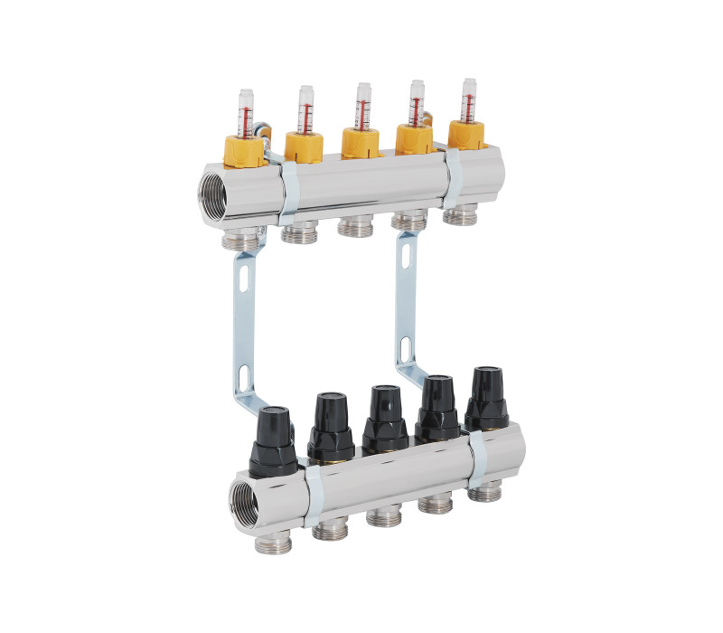 Колектор з витратомірами SD Forte 1" 5 виходів SF001W5 SD00039944