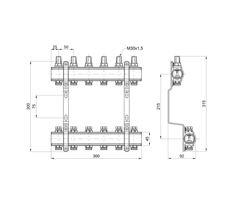 Коллектор SD Forte 1" 6 выходов SF002W6 SD00039967 Коллектор SD Forte 1" 6 выходов SF002W6 SD00039967
