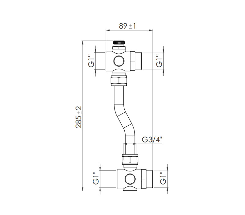 Байпас для колектора SD Forte 1" SF004W25 SD00039975
