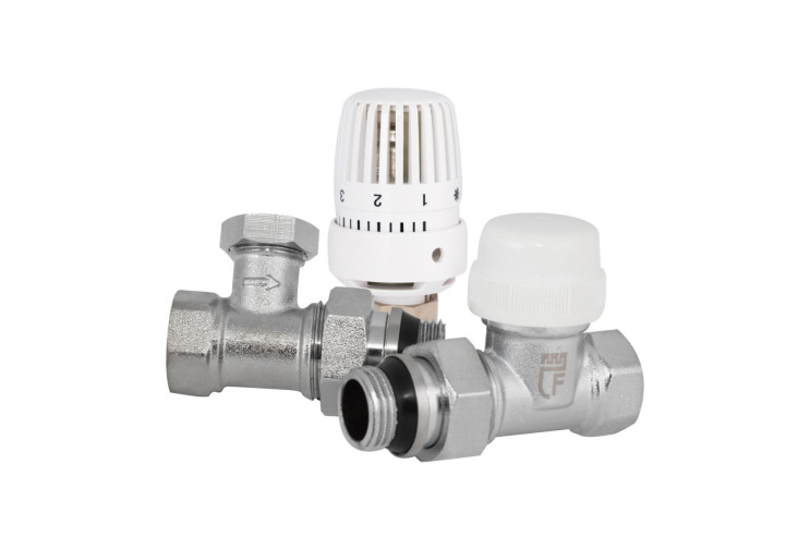 Комплект термостатический SD Forte 1/2" для радиатора прямой SF255W15 SD00041541