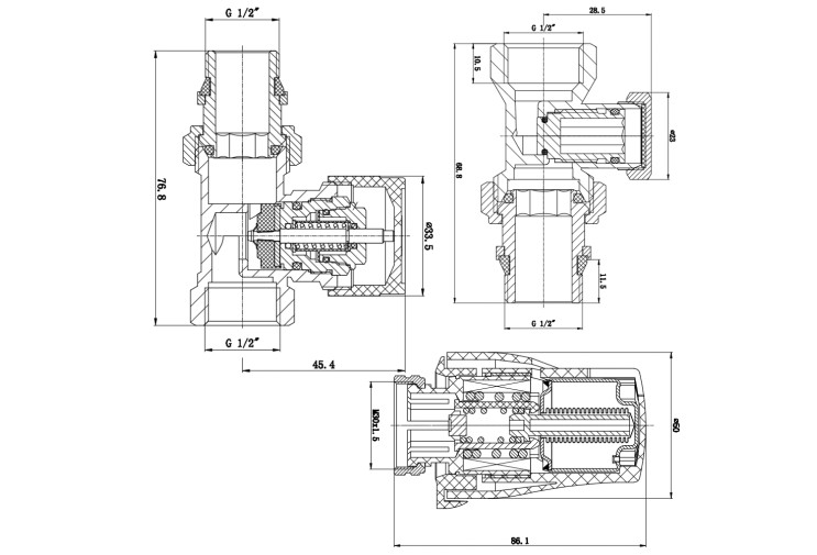 Комплект термостатический SD Forte 1/2" для радиатора прямой SF255W15 SD00041541 Комплект термостатический SD Forte 1/2" для радиатора прямой SF255W15 SD00041541