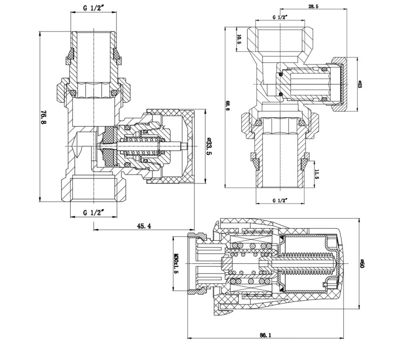 Комплект термостатический SD Forte 1/2" для радиатора прямой SF255W15 SD00041541 Комплект термостатический SD Forte 1/2" для радиатора прямой SF255W15 SD00041541