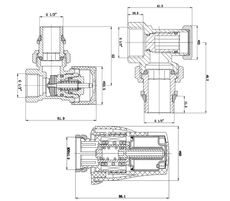 Комплект термостатический SD Forte 1/2" для радиатора угловой SF256W15 SD00041542 Комплект термостатический SD Forte 1/2" для радиатора угловой SF256W15 SD00041542